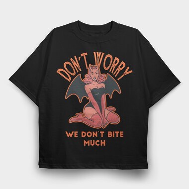 Dont Worry Devil, Tricou Oversize Barbati (Unisex)