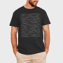 Doodle Lined Cats, Tricou Barbati (Unisex)