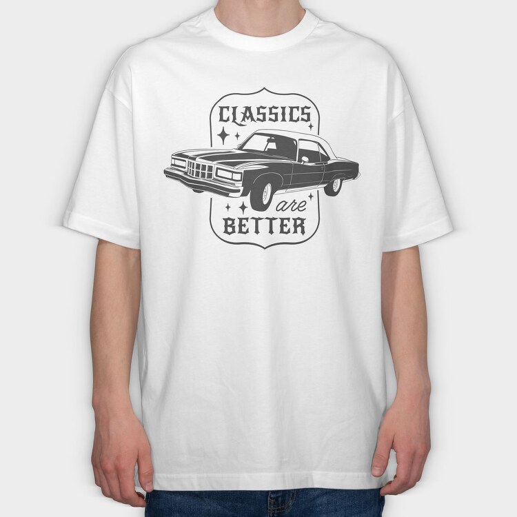 Classical Car Transport, Tricou Oversize Barbati (Unisex)