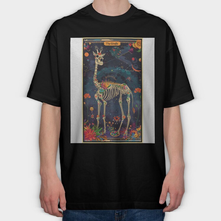 The Giraffe Skeleton, Tricou Oversize Barbati (Unisex)