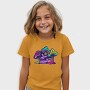 Skull and Smurf Rough Texture Illustrations, Tricou Copii