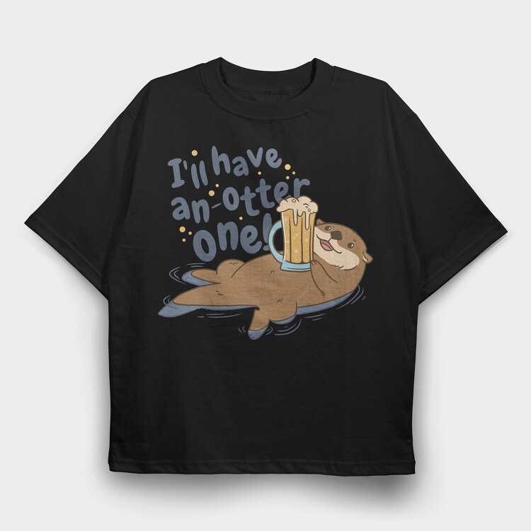 Otter Beer, Tricou Oversize Barbati (Unisex)