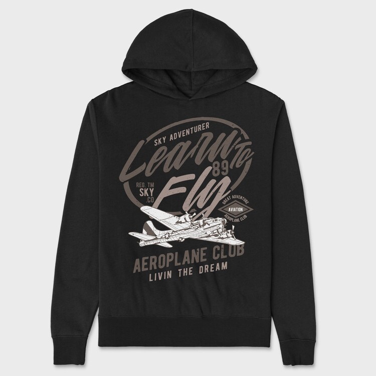 Learn To Fly, Hanorac Oversize Barbati (Unisex)