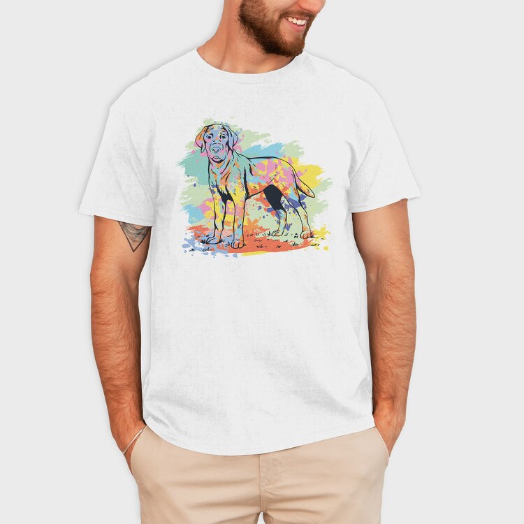 Labrador Retriever Watercolor, Tricou Barbati (Unisex)
