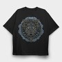 Wolf With Runes, Tricou Oversize Barbati (Unisex)