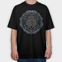 Wolf With Runes, Tricou Oversize Barbati (Unisex)