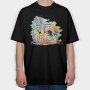 Labrador Retriever Watercolor, Tricou Oversize Barbati (Unisex)