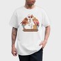Cat With Summer Drink Retro Sunset, Tricou Barbati (Unisex)
