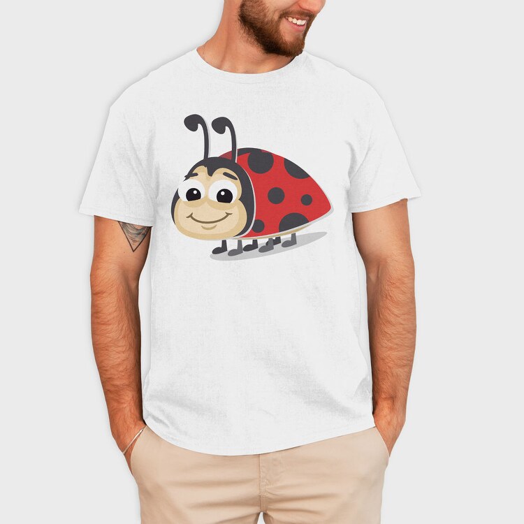 Ladybug Smiley, Tricou Barbati (Unisex)