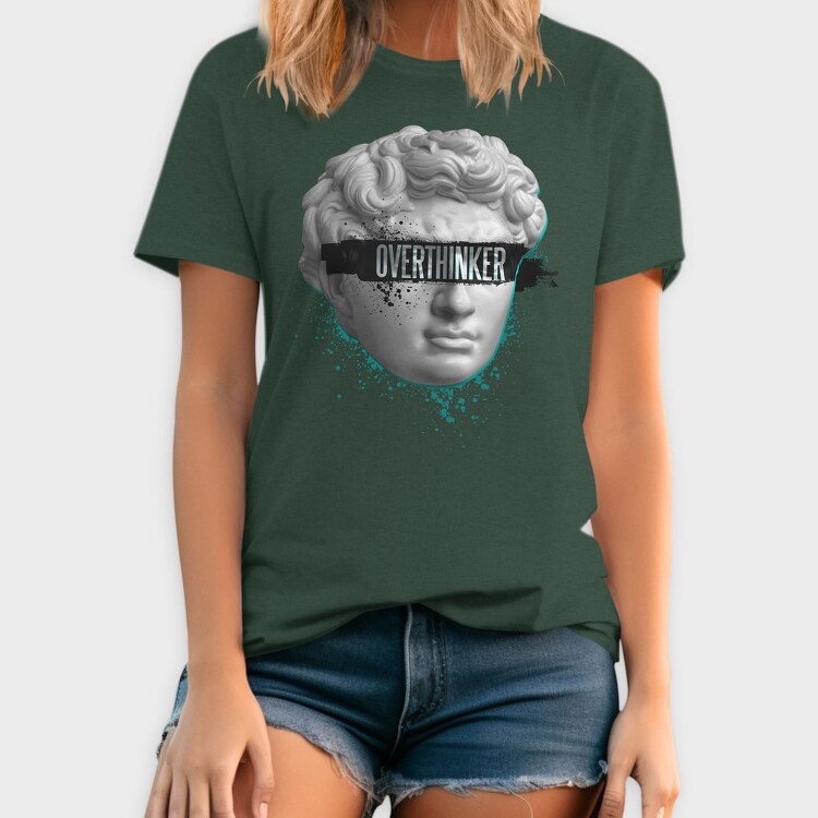 Overthinker Statue Head, Tricou Barbati (Unisex)