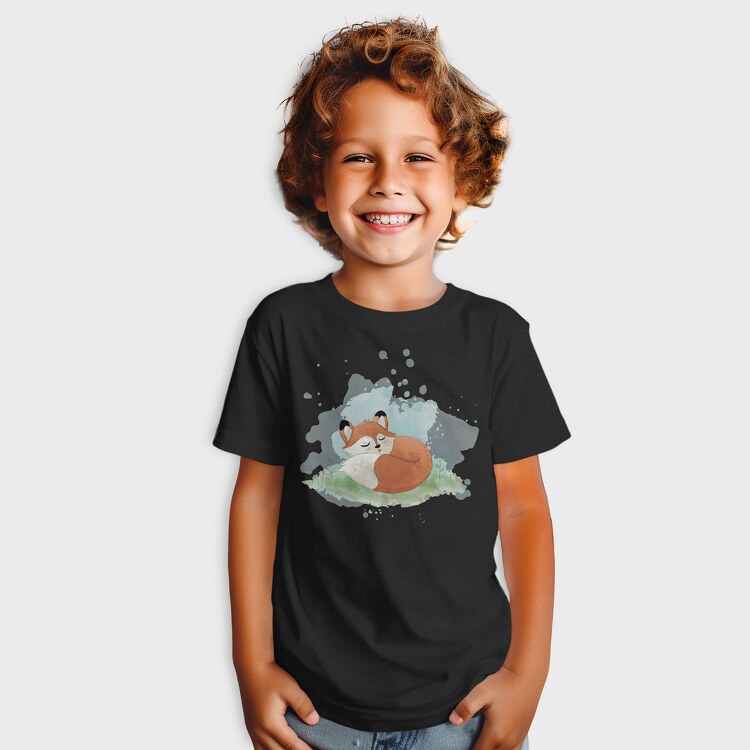 Watercolor Fox, Tricou Copii