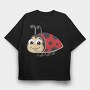 Ladybug Smiley, Tricou Oversize Barbati (Unisex)