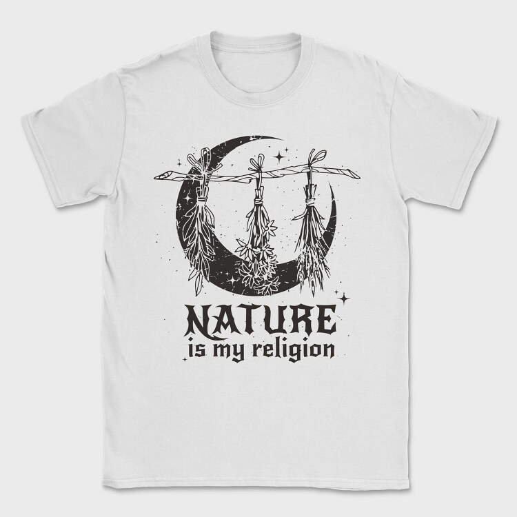 Modern Witch Nature Is My Religion Herbs Sage, Tricou Barbati (Unisex)