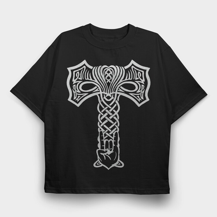 Mjolnir, Tricou Oversize Barbati (Unisex)