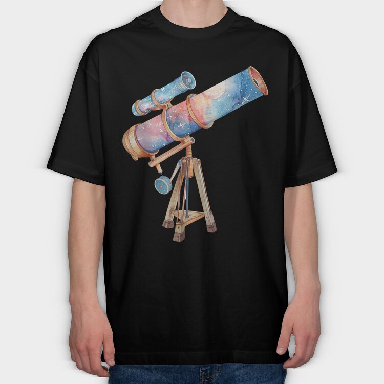 Telescope Space Stars, Tricou Oversize Barbati (Unisex)
