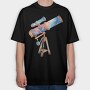 Telescope Space Stars, Tricou Oversize Barbati (Unisex)