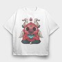 Mini Baphomet Coffee, Tricou Oversize Barbati (Unisex)