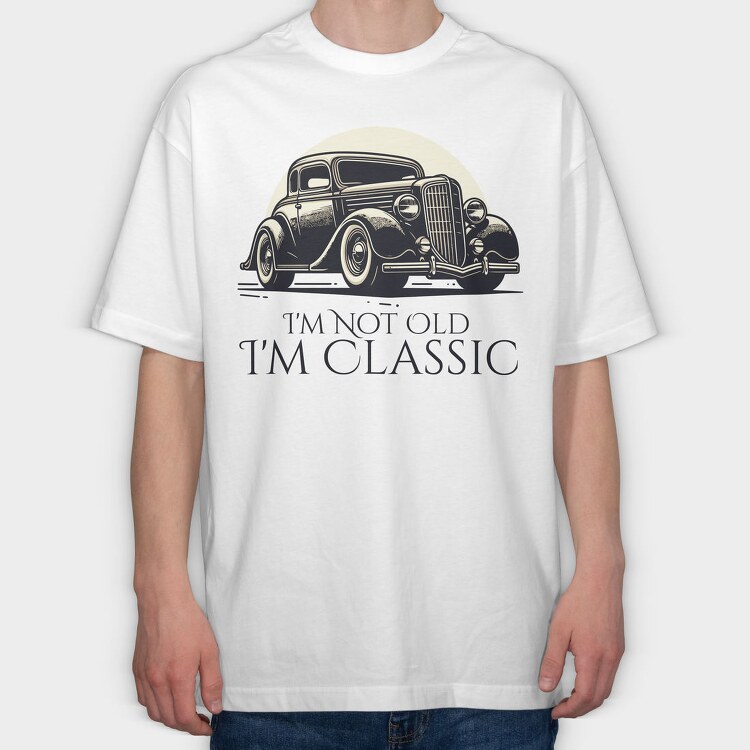 Classic Car Vintage I M Classic, Tricou Oversize Barbati (Unisex)