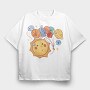 Milky Way Cartoon, Tricou Oversize Barbati (Unisex)