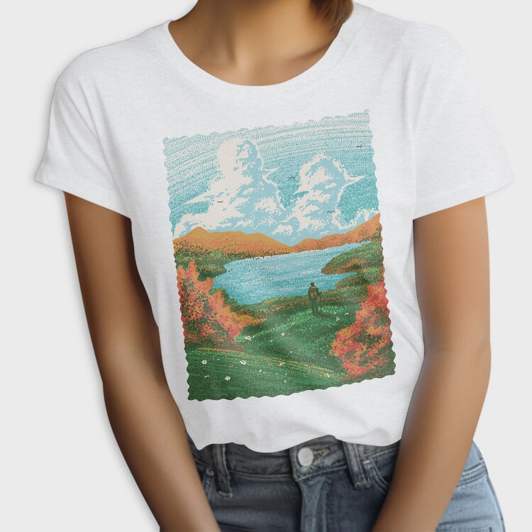 Lake Sight Painting, Tricou Femei