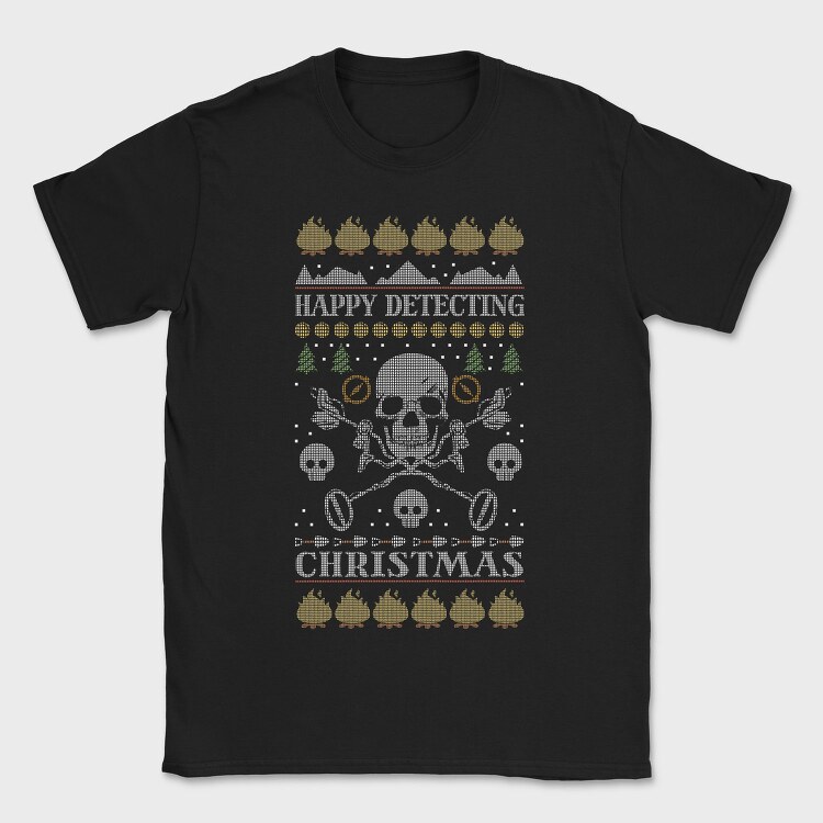 Metal Detector Uglysweater Christmas, Tricou Barbati (Unisex)