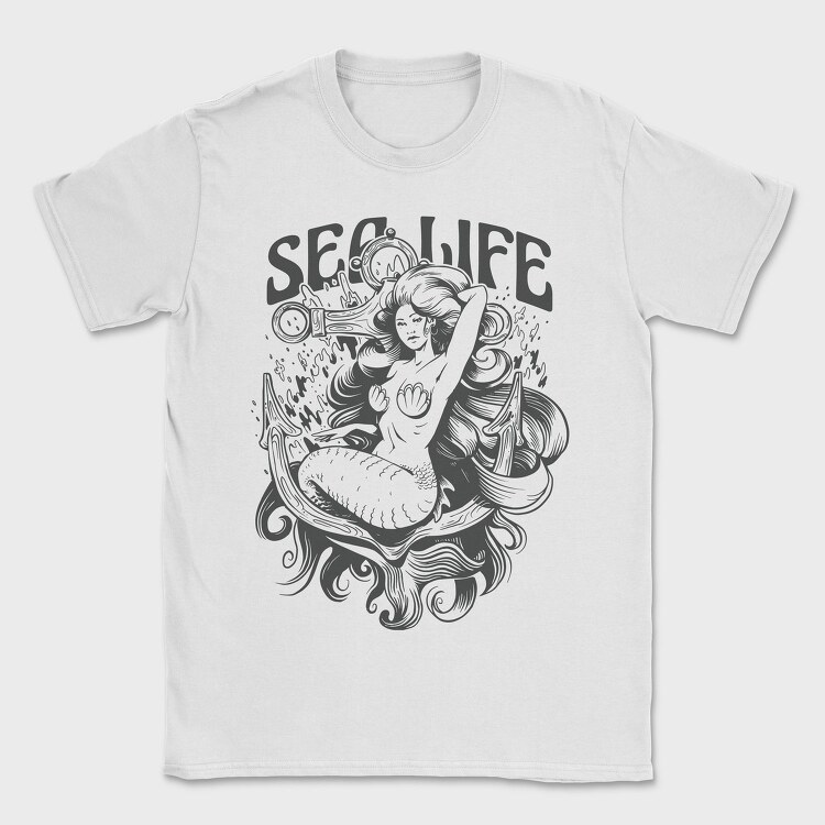 Mermaid Sea Life, Tricou Barbati (Unisex)