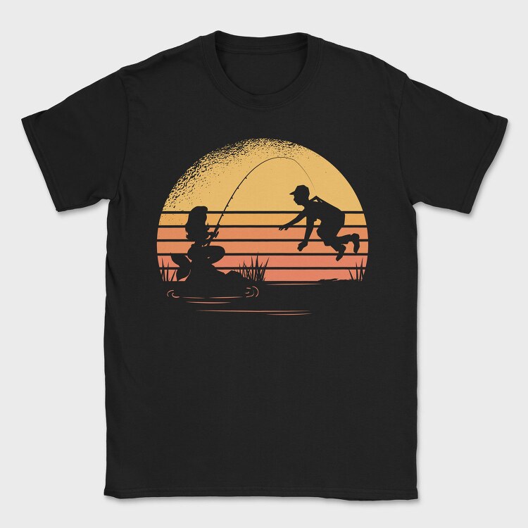 Mermaid Is Fishing, Tricou Barbati (Unisex)