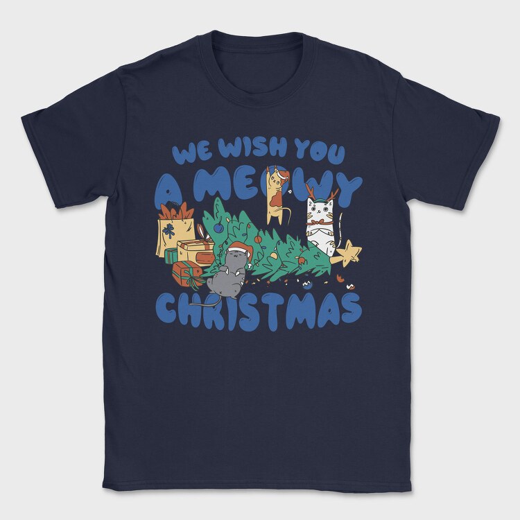 Meowy Christmas 2, Tricou Barbati (Unisex)