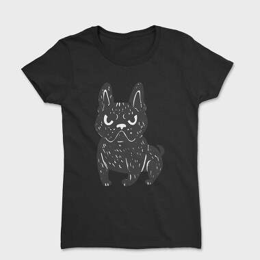 Angry French Bulldog Dog Doodle French Dog, Tricou Femei