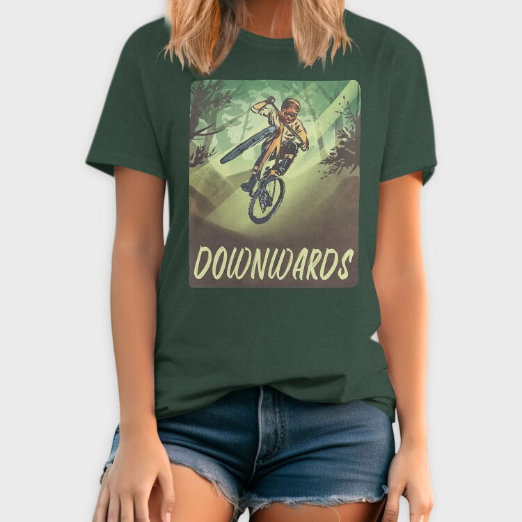 Downhill Biking Mountain Bike Downwards, Tricou Barbati (Unisex)
