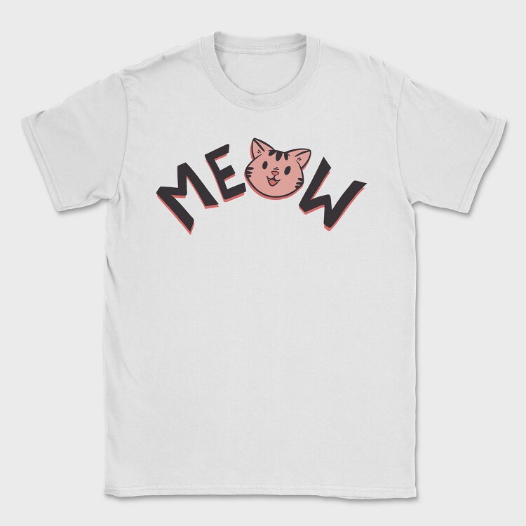 Meow Cute Cat, Tricou Barbati (Unisex)