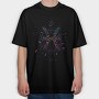 Pisces Floral Zodiac Sign 12, Tricou Oversize Barbati (Unisex)