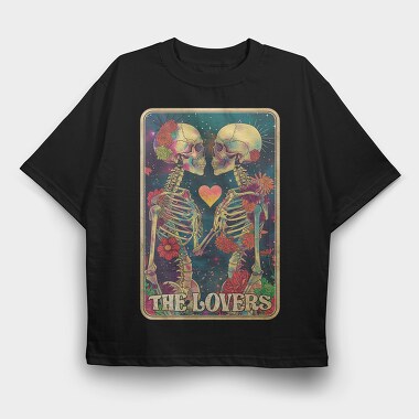 The Lovers Card, Tricou Oversize Barbati (Unisex)
