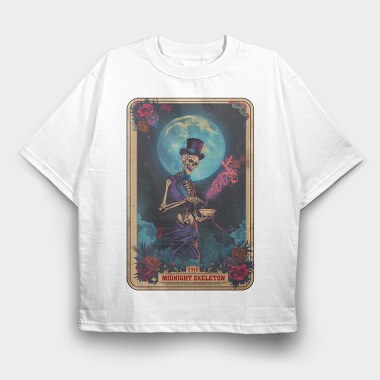 The Midnight Skeleton, Tricou Oversize Barbati (Unisex)