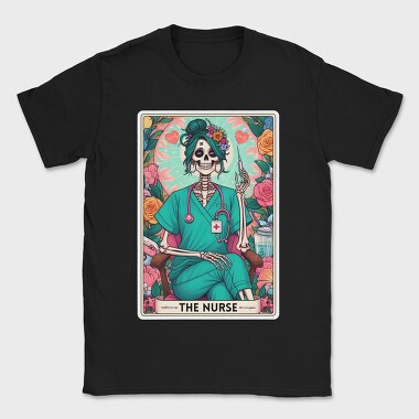 The Nurse Skeleton Card, Tricou Barbati (Unisex)