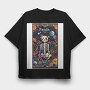 The Panda Skeleton, Tricou Oversize Barbati (Unisex)