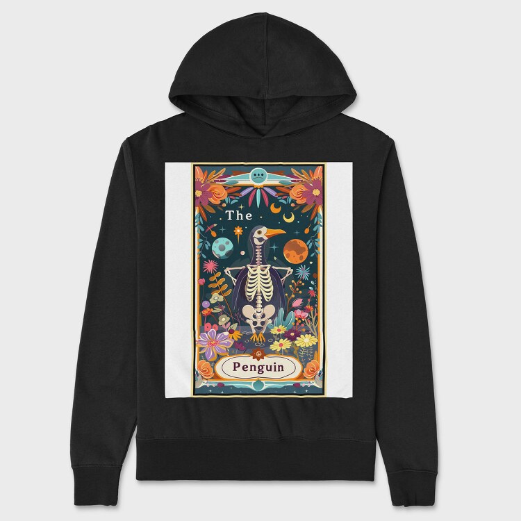 The Penguin Skeleton, Hanorac Oversize Barbati (Unisex)