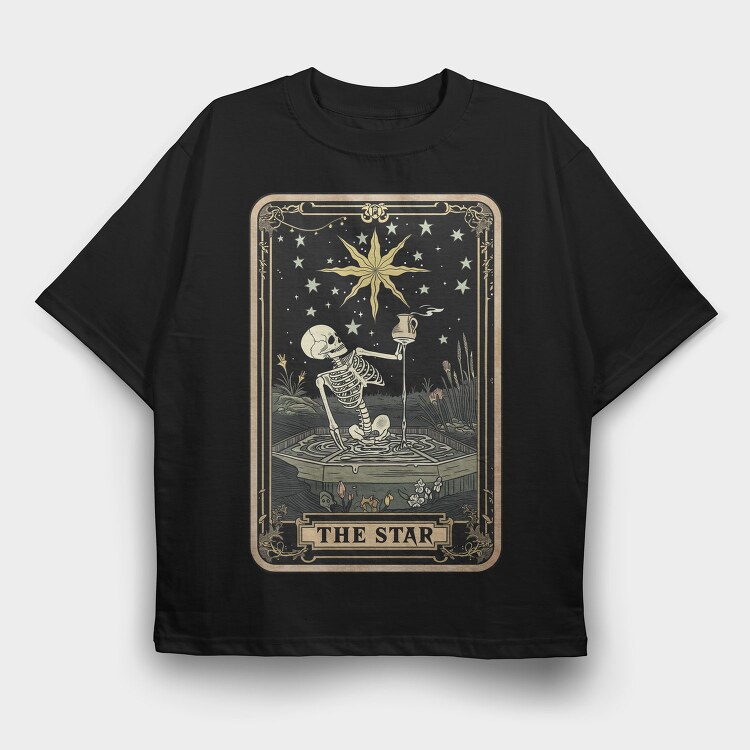The Star Card, Tricou Oversize Barbati (Unisex)