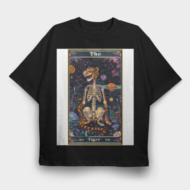 The Tiger Skeleton, Tricou Oversize Barbati (Unisex)