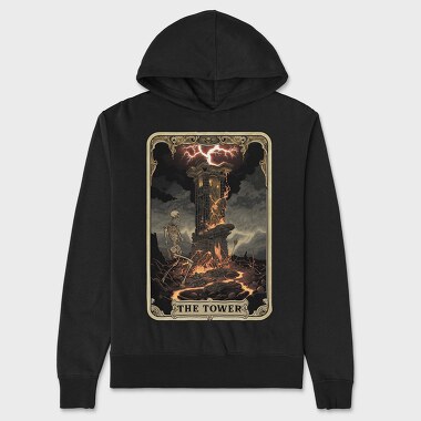 The Tower Card, Hanorac Oversize Barbati (Unisex)