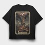 The Tower Card, Tricou Oversize Barbati (Unisex)