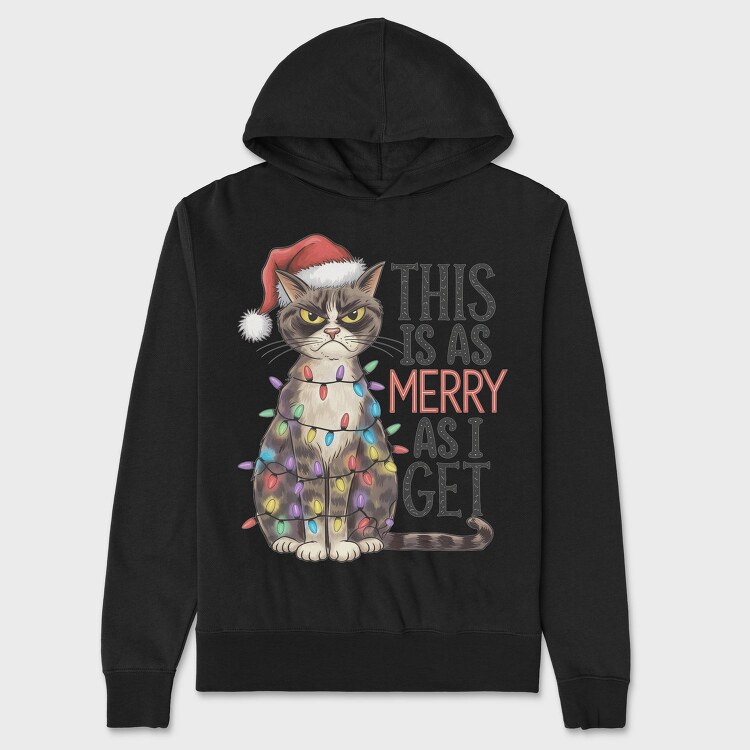 This Is As Merry Get, Hanorac Oversize Barbati (Unisex)