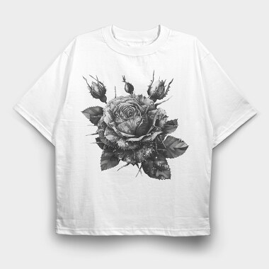 Thorn Rose Gothic, Tricou Oversize Barbati (Unisex)