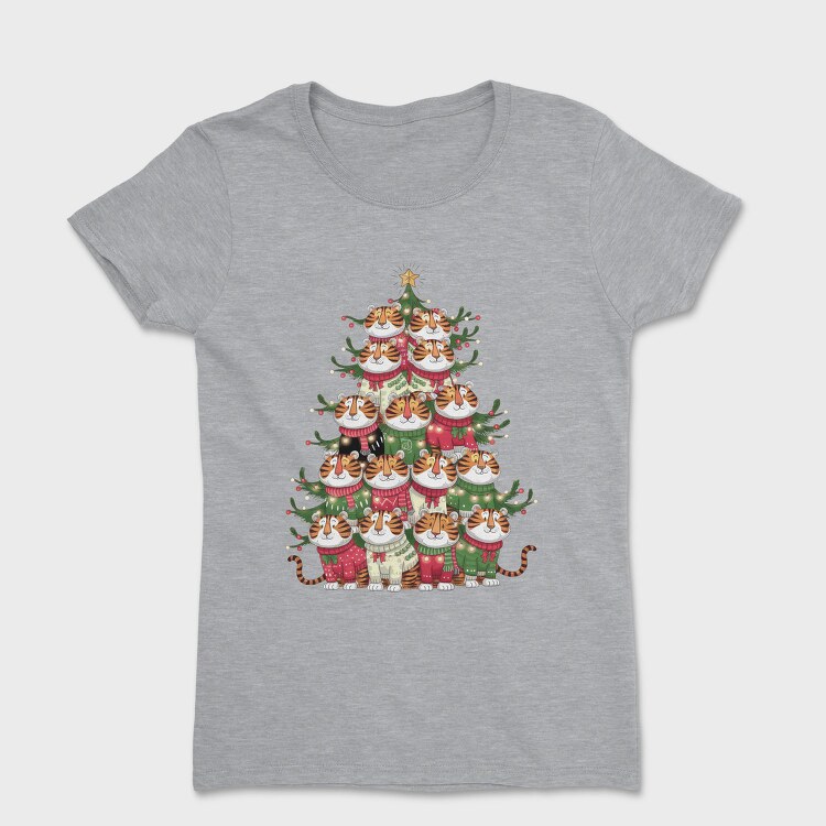 Tiger Christmas Tree, Tricou Femei