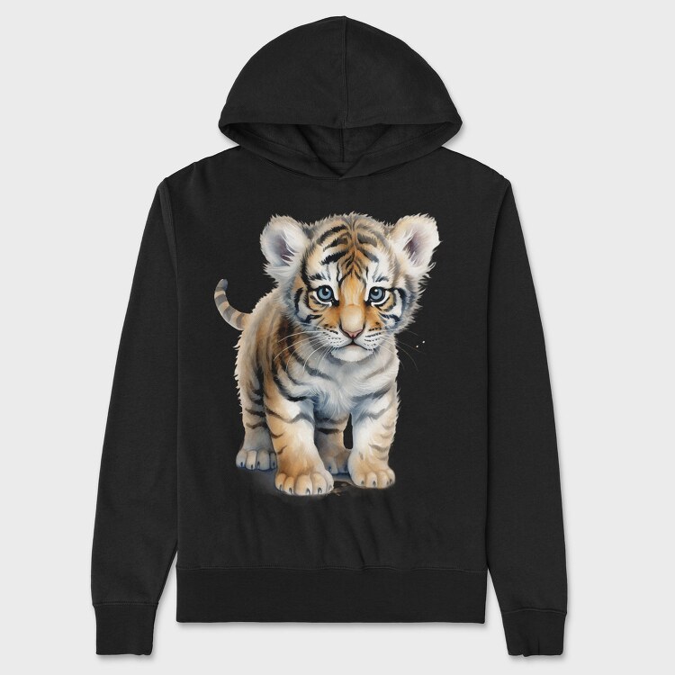 Tiger Cub Face, Hanorac Oversize Barbati (Unisex)