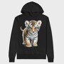 Tiger Cub Face, Hanorac Oversize Barbati (Unisex)