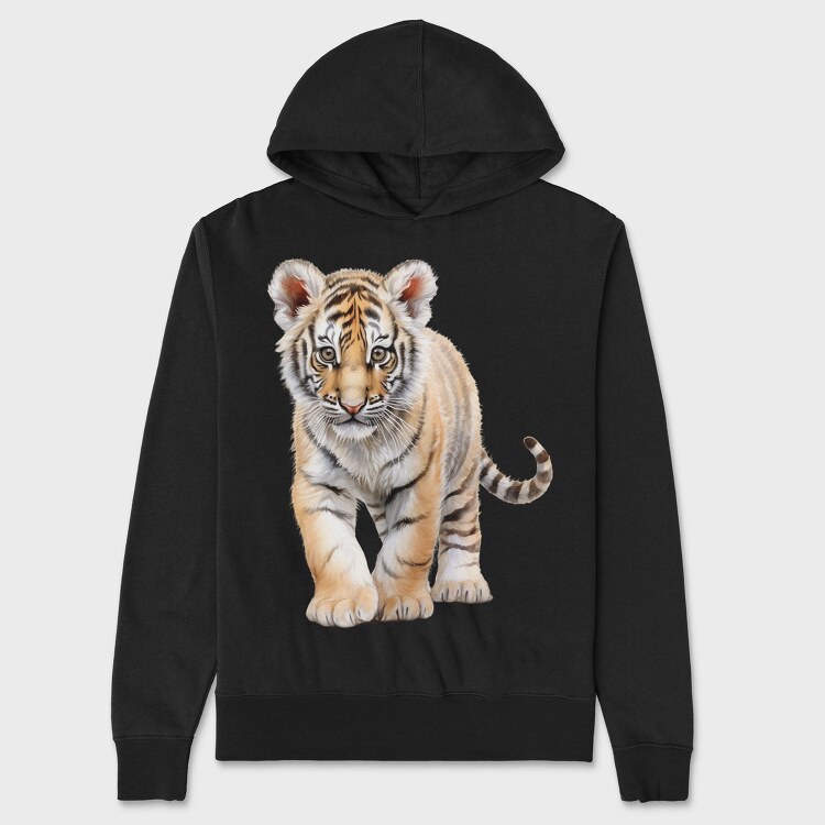 Tiger Cub Walk, Hanorac Oversize Barbati (Unisex)