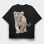 Tiger Cub Walk, Tricou Oversize Barbati (Unisex)