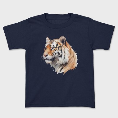 Tiger Face Portrait, Tricou Copii