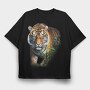 Tiger Jungle Face, Tricou Oversize Barbati (Unisex)